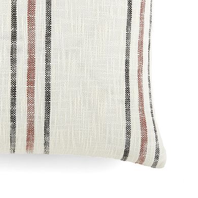 Urban Loft's Yarn-dyed Cotton Decor Throw Pillow In Framed Stripe