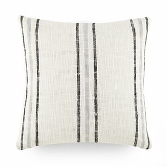 Urban Loft's Yarn-dyed Cotton Decor Throw Pillow In Framed Stripe