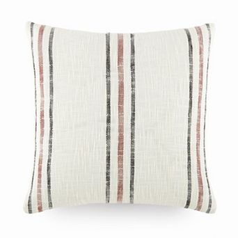 Urban Loft's Yarn-dyed Cotton Decor Throw Pillow In Framed Stripe
