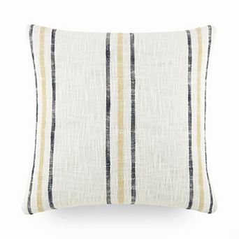 Urban Loft's Yarn-dyed Cotton Decor Throw Pillow In Framed Stripe