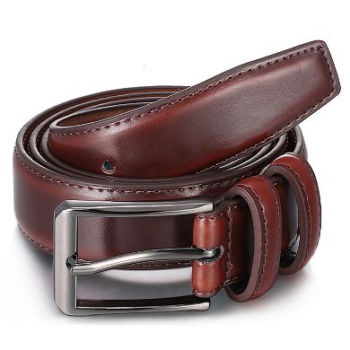 Men's 2 Pack Traditional Leather Belt For Big & Tall