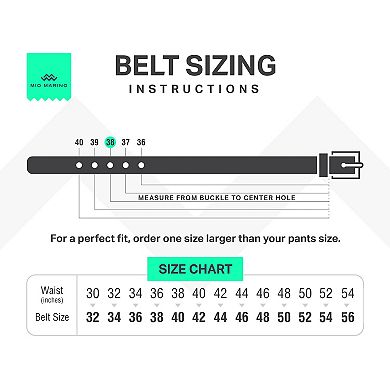 Men's Dual Loop Leather Belt For Big & Tall