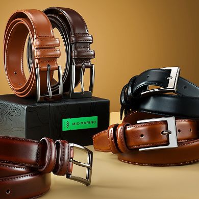 Men's Dual Loop Leather Belt For  Big & Tall