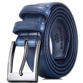 Men's Dual Loop Leather Belt For Big & Tall