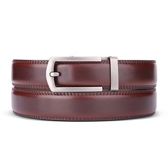 Men's Hollowed Masterwork Leather Ratchet Belt