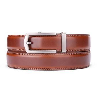 Men's Hollowed Masterwork Leather Ratchet Belt