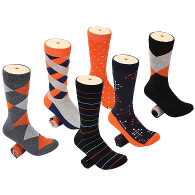 Men's Retro Collection Dress Socks 6 Pack