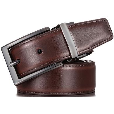 Men's Chameleon Buckle Leather Belt For Big & Tall