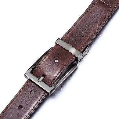 Men's Chameleon Buckle Leather Belt For Big & Tall