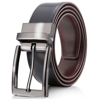 Men's Chameleon Buckle Leather Belt For Big & Tall