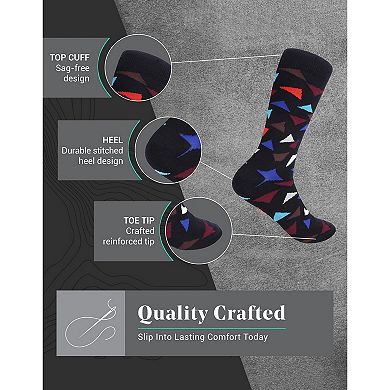 Men's Bold Designer Dress Socks 6 Pack - In an Elegant Gift Box