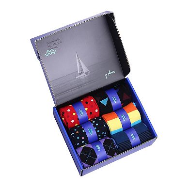 Men's Bold Designer Dress Socks 6 Pack - In an Elegant Gift Box