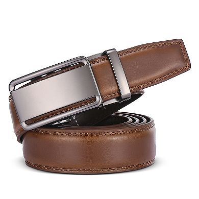 Men's Classic Bilinear  Leather Ratchet  Belt