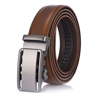 Men's Classic Bilinear Leather Ratchet Belt