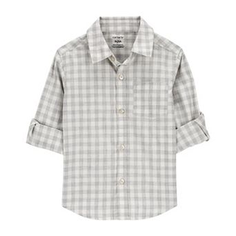 Toddler Boy Carter's Gingham Button-Front Shirt