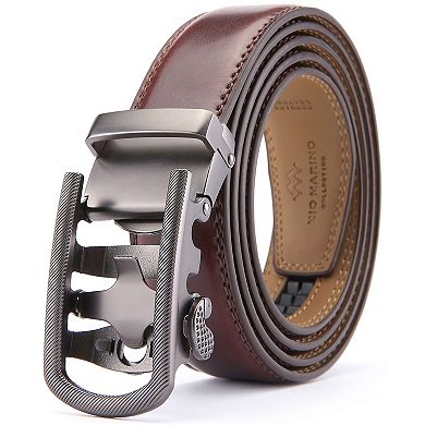 Men's Ribbed Metal Ratchet Belt