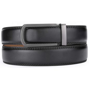 Men's Ribbed Metal Ratchet Belt