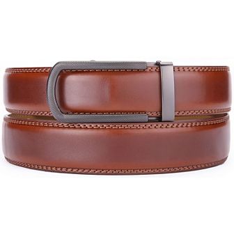Men's Ribbed Metal Ratchet Belt
