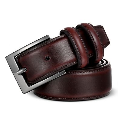 Men's Dual Ring Leather Belt 2 Pack