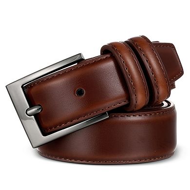 Men's 2 Pack Dual Ring Leather Belt For Big & Tall