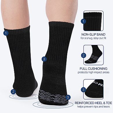Men's Moisture Control Athletic Crew Socks 6 Pack
