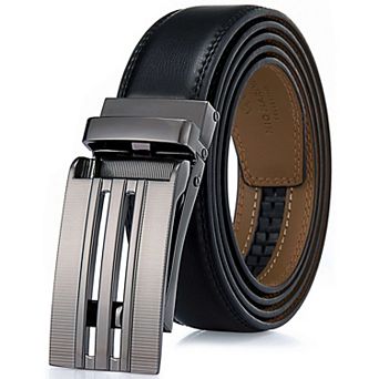 Men's Panel Striped Ratchet Belt
