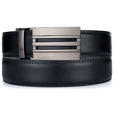 Men's Panel Striped Ratchet Belt