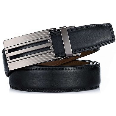 Men's Panel Striped Ratchet Belt