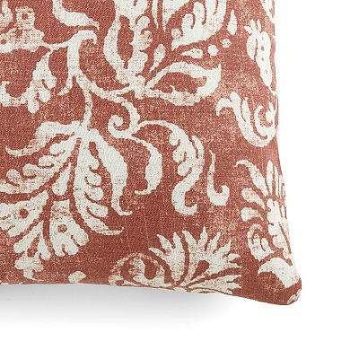 Urban Loft's Elegant Patterns Cotton Decor Throw Pillow In Distressed Floral