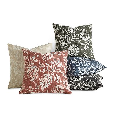 Urban Loft's Elegant Patterns Cotton Decor Throw Pillow In Distressed Floral