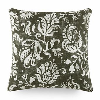 Urban Loft's Elegant Patterns Cotton Decor Throw Pillow In Distressed Floral