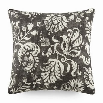 Urban Loft's Elegant Patterns Cotton Decor Throw Pillow In Distressed Floral