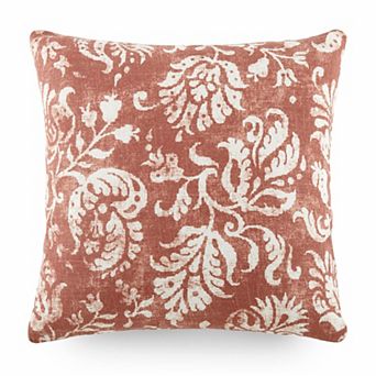 Urban Loft's Elegant Patterns Cotton Decor Throw Pillow In Distressed Floral