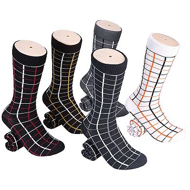 Men's Groovy Designer Dress Socks 5 Pack