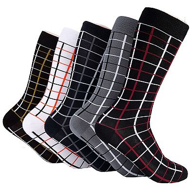 Men's Groovy Designer Dress Socks 5 Pack