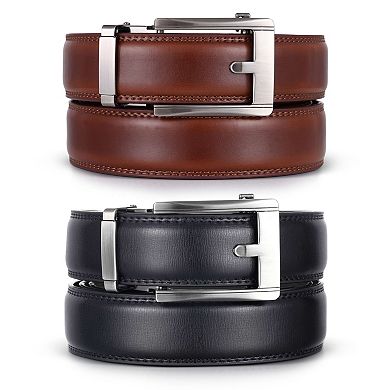 Men's Lavish Ore Leather 2 Pack Ratchet Belt