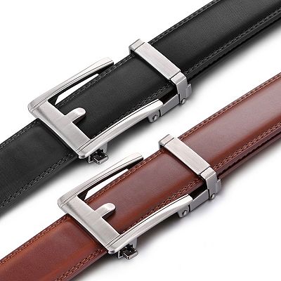 Men's Lavish Ore Leather 2 Pack Ratchet Belt
