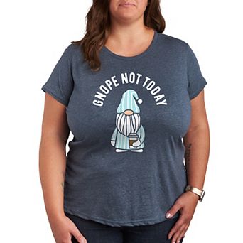 Plus Gnope Not Today Sleepy Gnome Graphic Tee