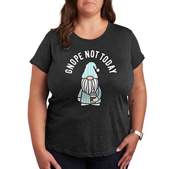 Plus Gnope Not Today Sleepy Gnome Graphic Tee