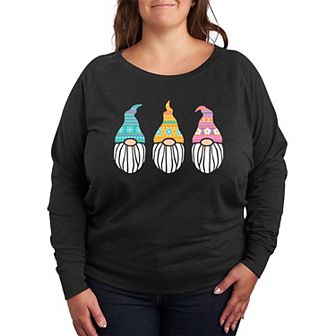 Plus Size Nordic Gnomes French Terry Long Sleeve Tee