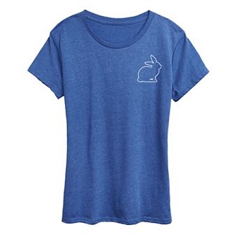 Women's Bunny Outline Graphic Tee