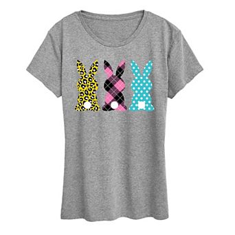 Women's Patterned Bunnies Graphic Tee