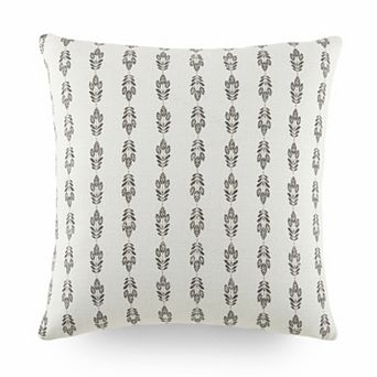 Urban Loft's Elegant Patterns Cotton Decor Throw Pillow In Folk Leaves