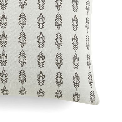 Urban Loft's Elegant Patterns Cotton Decor Throw Pillow In Folk Leaves