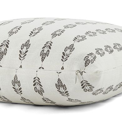 Urban Loft's Elegant Patterns Cotton Decor Throw Pillow In Folk Leaves
