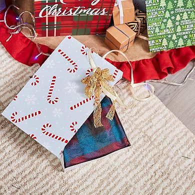 24 Pack Christmas Boxes For Gifts With Lids For Presents In 4 Designs, 3 Sizes