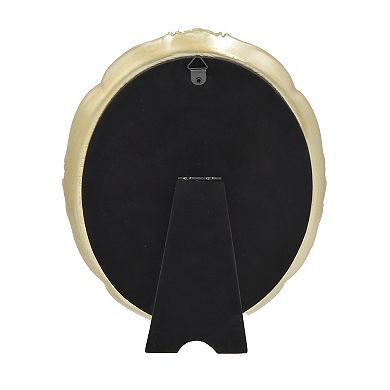 Belle Maison Gold Finish Oval Mirror Table Decor