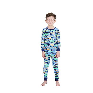 Sleep On It Boys 2-Piece Super Soft Jersey Snug-Fit Pajama Top and Pajama Pants Set - Little Kids
