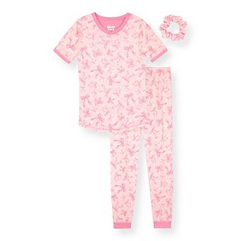 Sleep On It Girls 2 pc Super Soft Jersey Snug-Fit Pajama Top and Pajama Pant Set