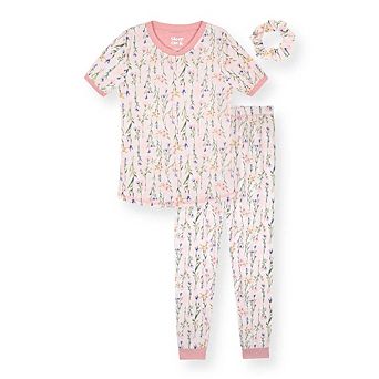 Sleep On It Girls 2 pc Super Soft Jersey Snug-Fit Pajama Top and Pajama Pant Set